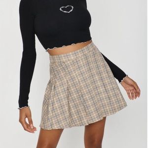 Garage Light Taupe Pleated Skirt. XS, womens <3